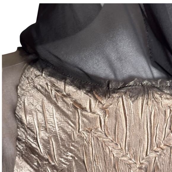 Komarov Ombre Maxi Long Sleeve Cowl Neck Dress sz L - Picture 10 of 13